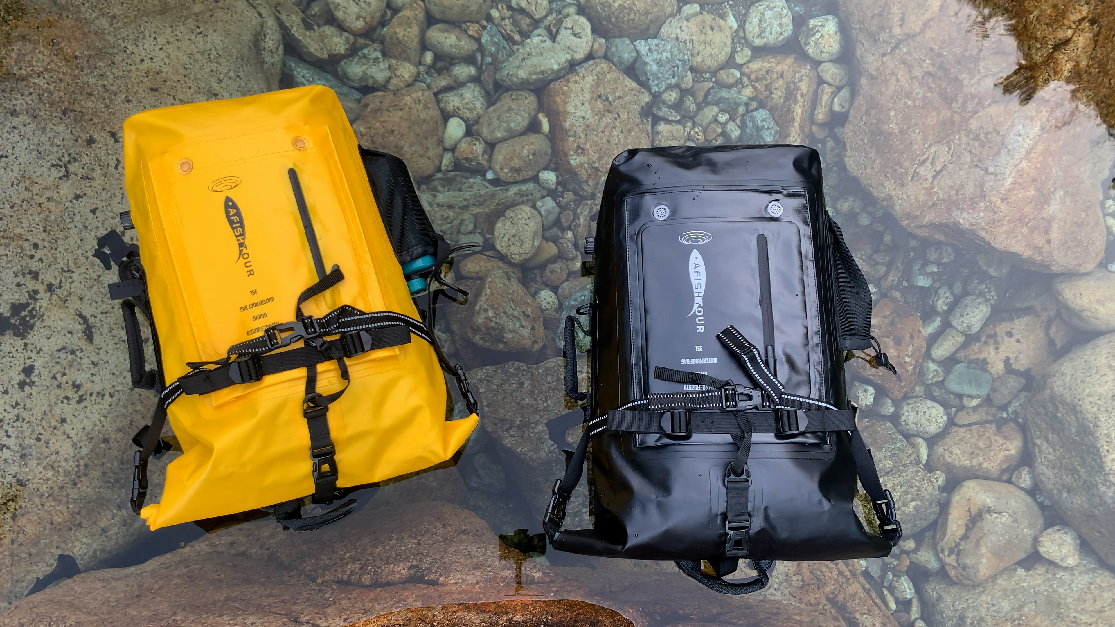 Amazon.co.jp: [AFISHTOUR] 35L 大容量防水バックパック、水泳、釣り